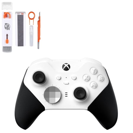 Pre-Owned Xbox Elite Series 2 Wireless Gaming Controller White For Xbox Console With Cleaning Kit BOLT AXTION Bundle