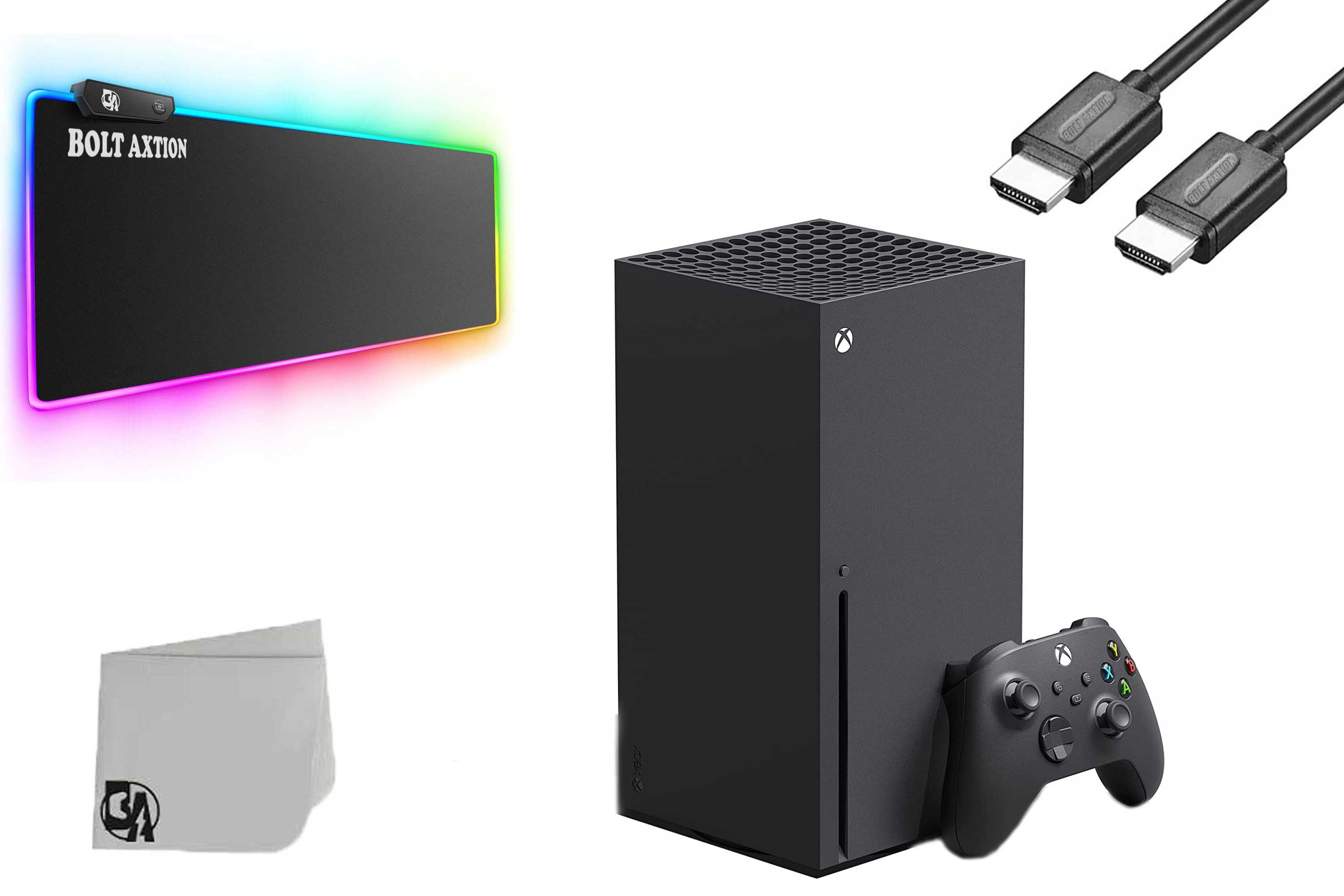 PreOwned Xbox Series X 16GB Video Game Console Black with Gaming Mat BOLT AXTION Bundle