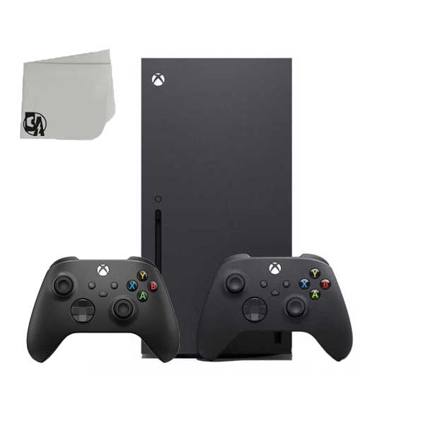 Pre-Owned Xbox Series X Video Game Console 2 Cabon Black Controller BOLT AXTION Bundle