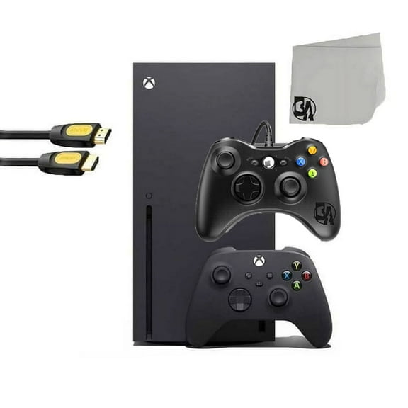 Restored Xbox Series X Video Game Console Black BOLT AXTION Bundle with 2 Controller (Refurbished)