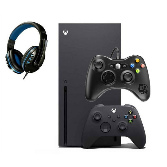 Pre-Owned Xbox Series X Video Game Console Black BOLT AXTION Bundle with 2 Controller ( )