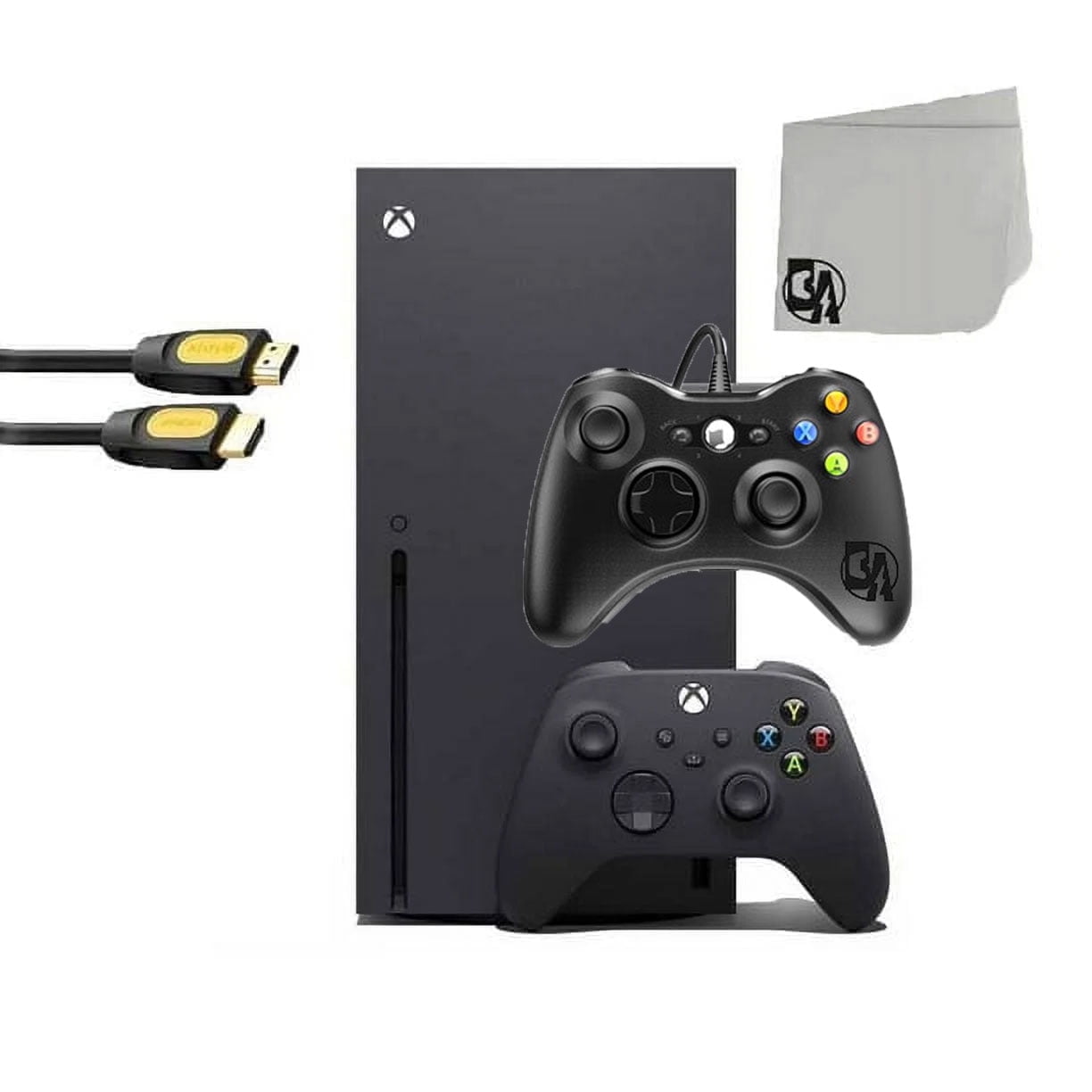 PreOwned Xbox Series X Video Game Console Black BOLT AXTION Bundle with 2 Controller