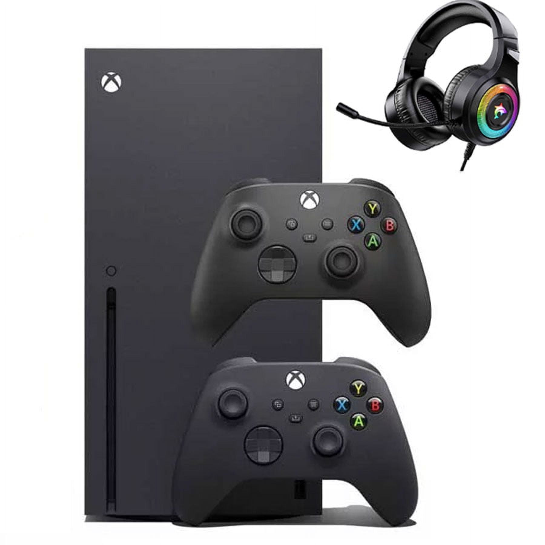 PreOwned Xbox Series X Video Game Console Black with 2 Controller Included BOLT AXTION Bundle