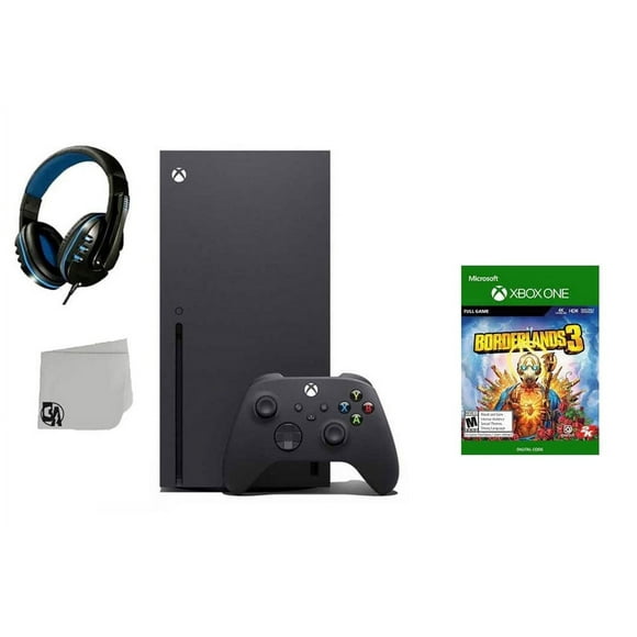 Pre-Owned Xbox Series X Video Game Console Black with Borderlands 3 BOLT AXTION Bundle