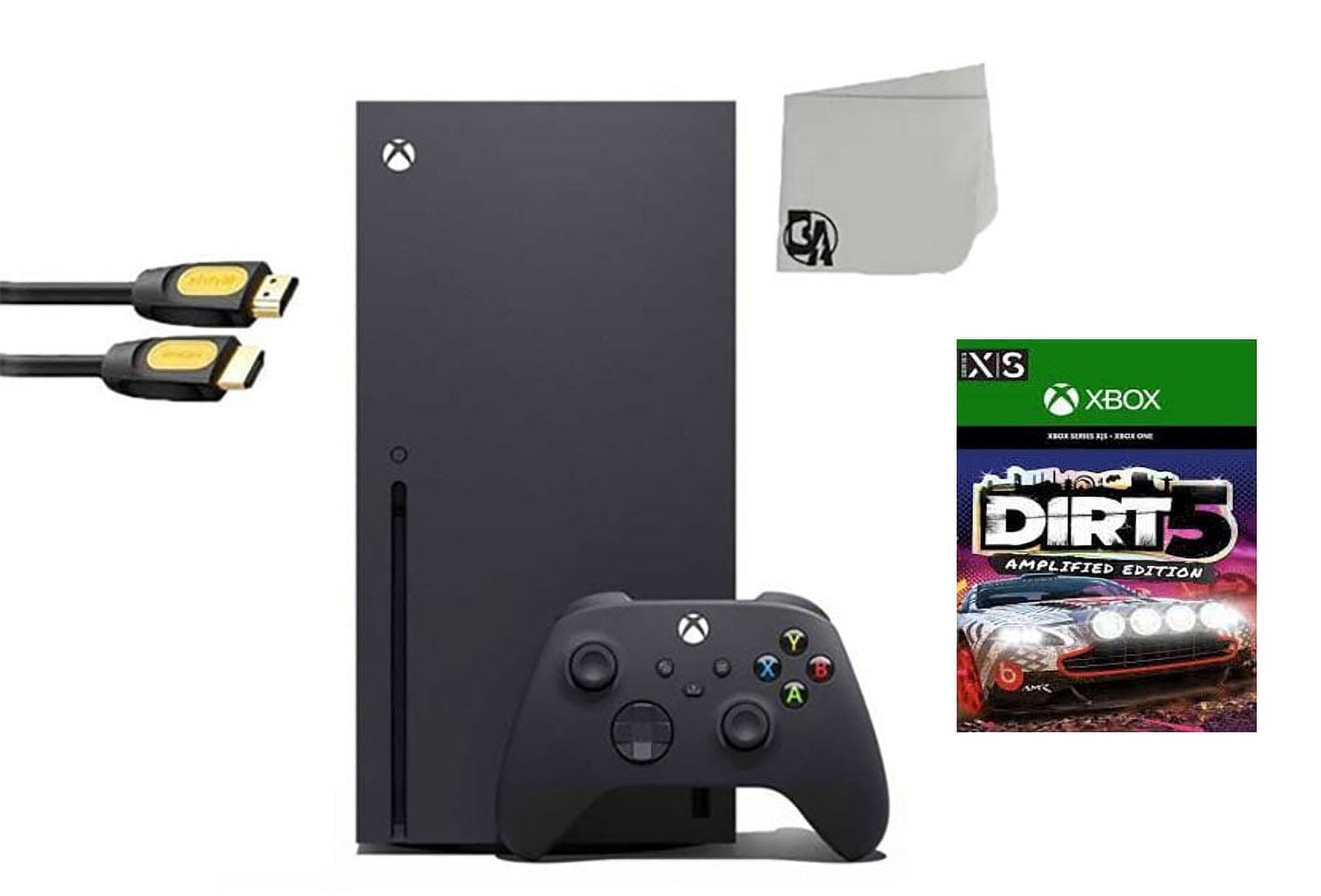 Pre-Owned Xbox Series X Video Game Console Black with Dirt 5 BOLT AXTION Bundle