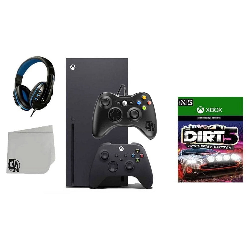 Restored Xbox Series X Video Game Console Black with Dirt 5 BOLT AXTION Bundle with 2 Controller (Refurbished)