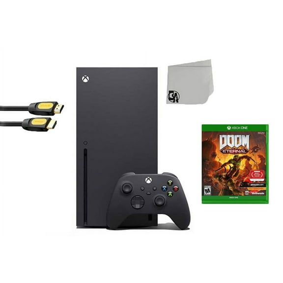 Pre-Owned Xbox Series X Video Game Console Black with Doom Eternal BOLT AXTION Bundle ( )