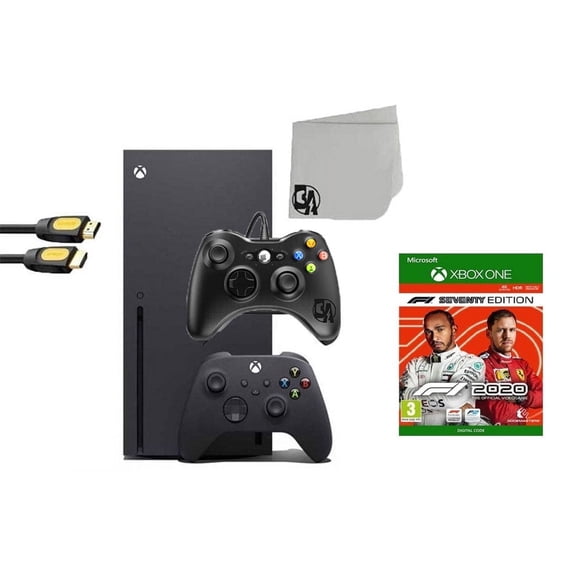 Pre-Owned Xbox Series X Video Game Console Black with F1 2020 BOLT AXTION Bundle with 2 Controller ( )