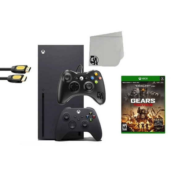 Pre-Owned Xbox Series X Video Game Console Black with Gears Tactics BOLT AXTION Bundle with 2 Controller ( )