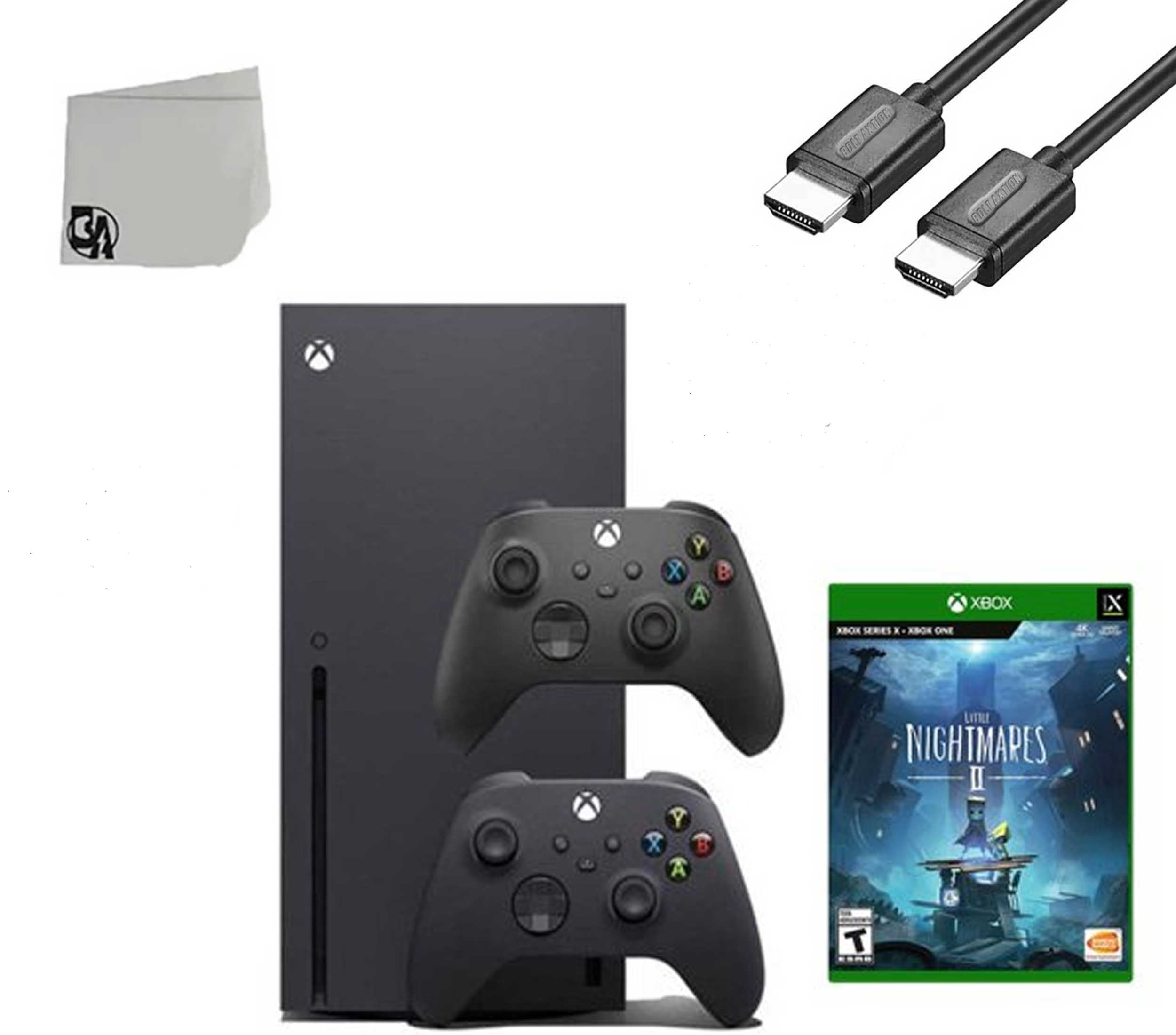 PreOwned Xbox Series X Video Game Console Black with Little Nightmares II BOLT AXTION Bundle