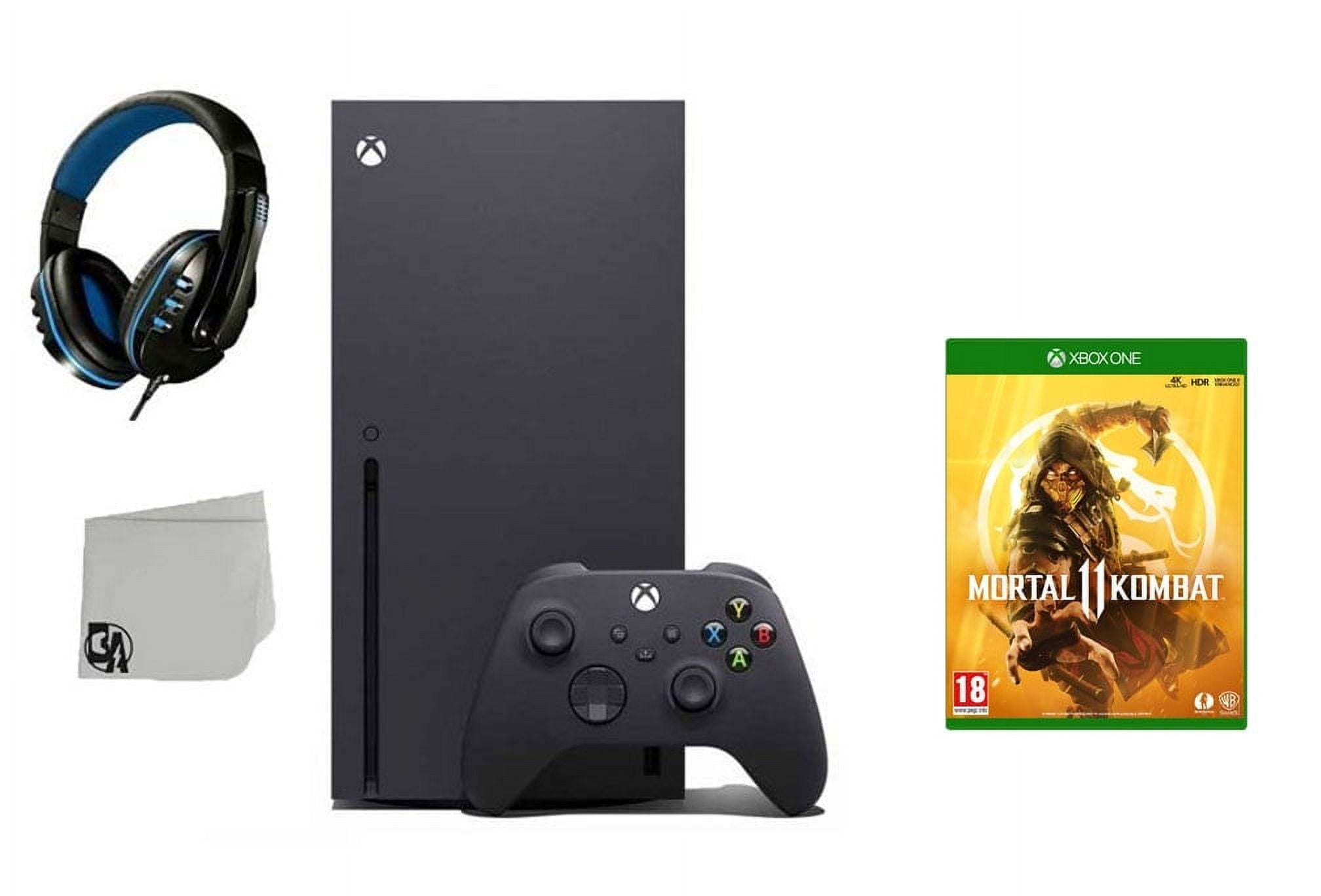 PreOwned Xbox Series X Video Game Console Black with Mortal Kombat 11 BOLT AXTION Bundle