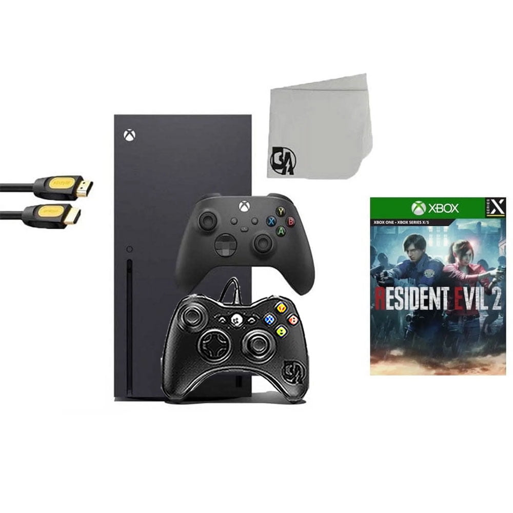 PreOwned Xbox Series X Video Game Console Black with Resident Evil 2 BOLT AXTION Bundle with 2