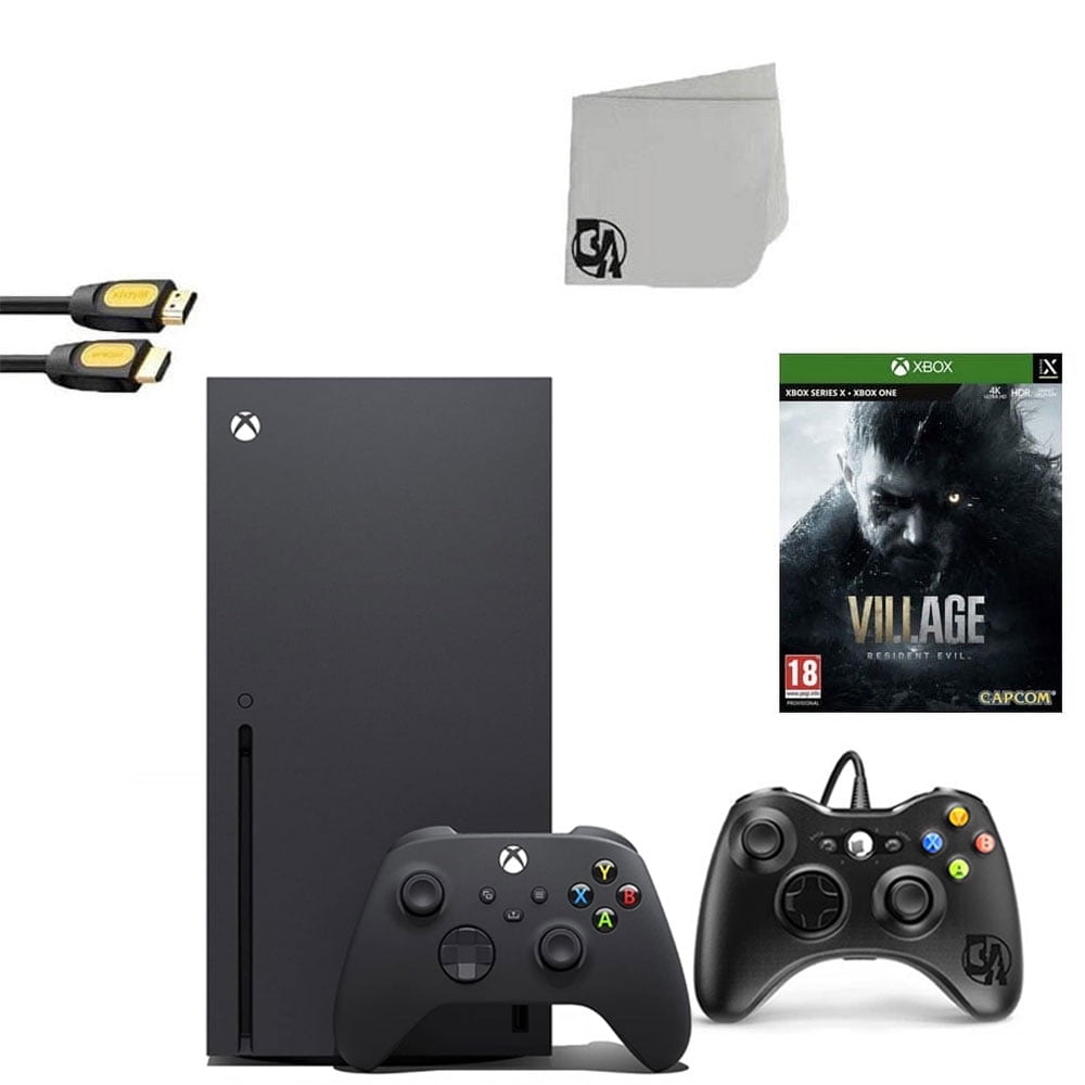 Pre-Owned Xbox Series X Video Game Console Black with Resident Evil Village BOLT AXTION Bundle with 2 Controller ( )