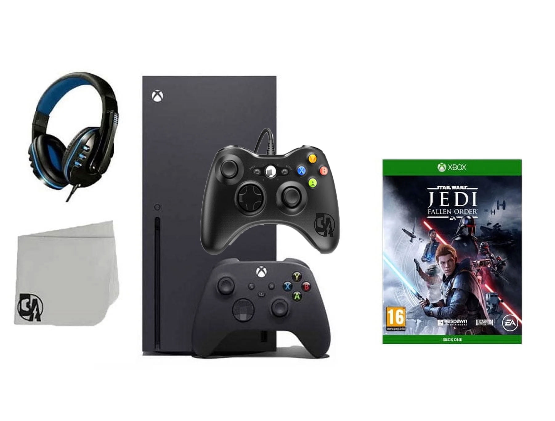 Pre-Owned Xbox Series X Video Game Console Black with Star Wars Jedi Fallen Order BOLT AXTION Bundle with 2 Controller ( )