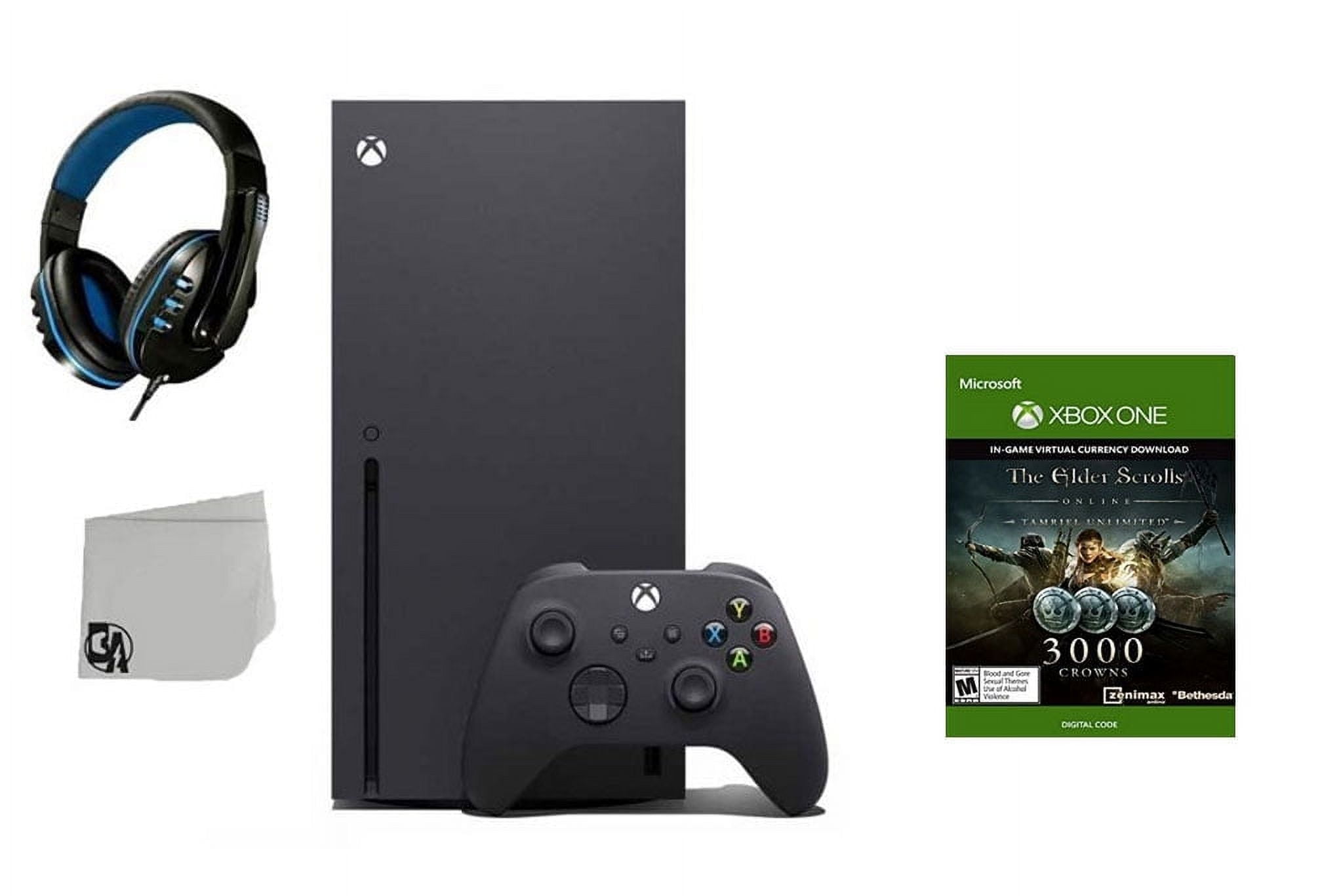 Pre-Owned Xbox Series X Video Game Console Black with The Elder Scrolls Online BOLT AXTION Bundle