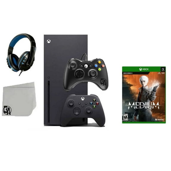 Pre-Owned Xbox Series X Video Game Console Black with The MediumBOLT AXTION Bundle with 2 Controller ( )