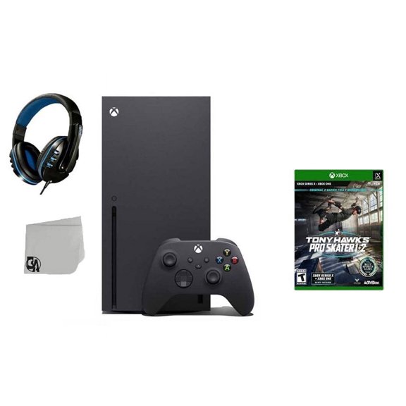 Pre-Owned Xbox Series X Video Game Console Black with Tony Hawk's Pro Skater 1 + 2 BOLT AXTION Bundle