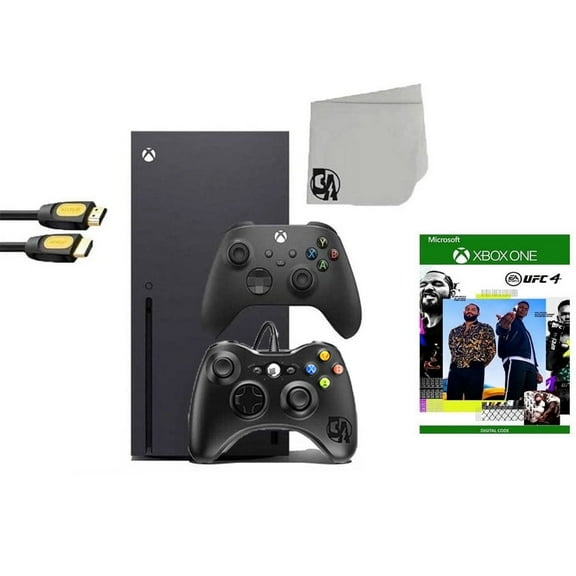 Pre-Owned Xbox Series X Video Game Console Black with UFC 4 BOLT AXTION Bundle with 2 Controller ( )