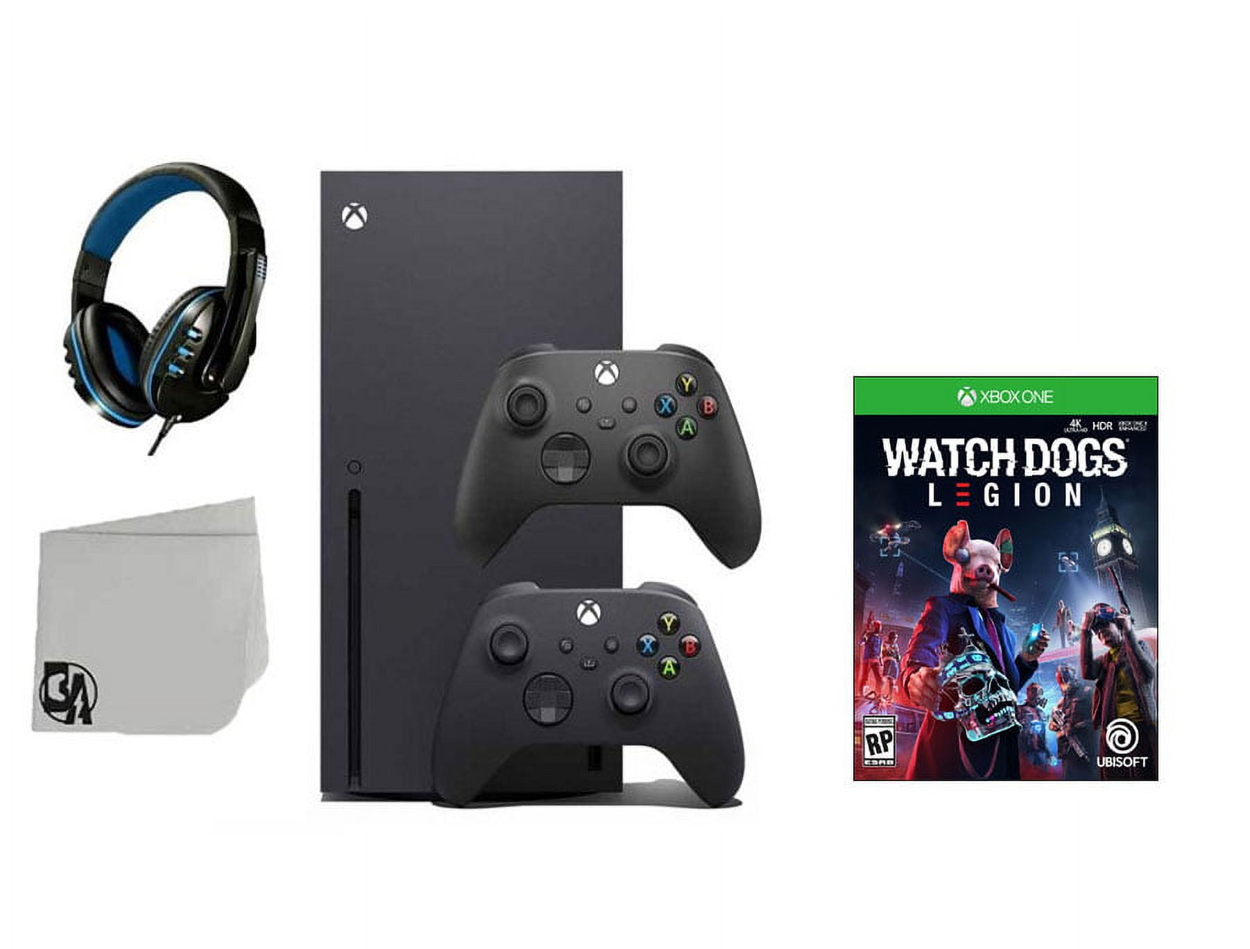 PreOwned Xbox Series X Video Game Console Black with Watch Dogs Legion BOLT AXTION Bundle with