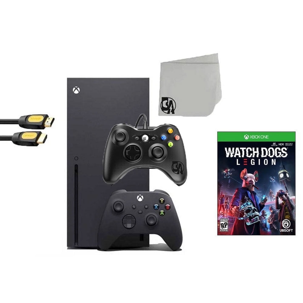 Pre-Owned Xbox Series X Video Game Console Black with Watch Dogs Legion BOLT AXTION Bundle with 2 Controller ( )