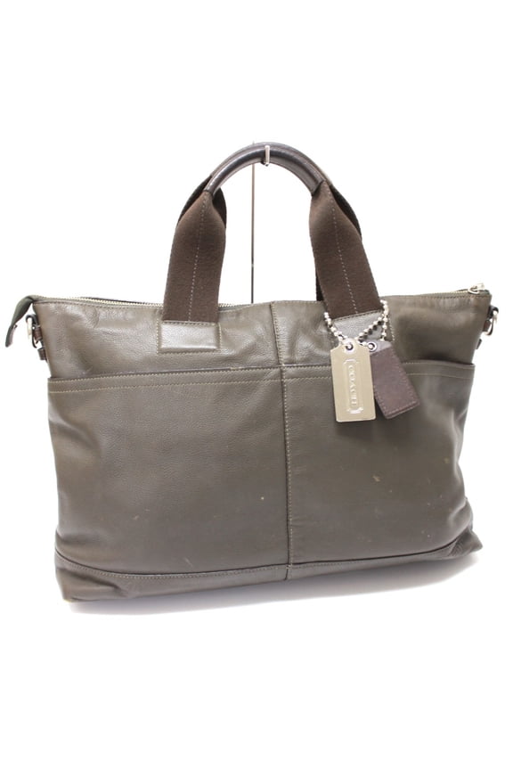Pre-Owned coach 70490 Bag Hand Bag Tote Bag Green khaki (Fair)