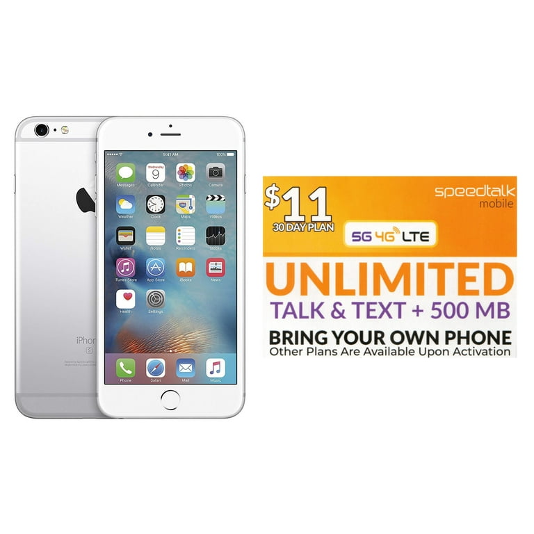 Pre-Owned iPhone 6s 32GB Silver Unlocked + Speed Talk Sim