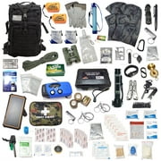 Pre-Packed Emergency Survival Kit/Bug Out Bag for 2 - Over 175 Total Pieces of Disaster Preparedness Supplies for Hurricanes, Floods, Earth Quakes & Other Disasters, Black