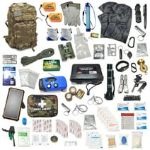 Pre-Packed Emergency Survival Kit/Bug Out Bag for 2 - Over 175 Total Pieces of Disaster Preparedness Supplies for Hurricanes, Floods, Earth Quakes & Other Disasters, Camo