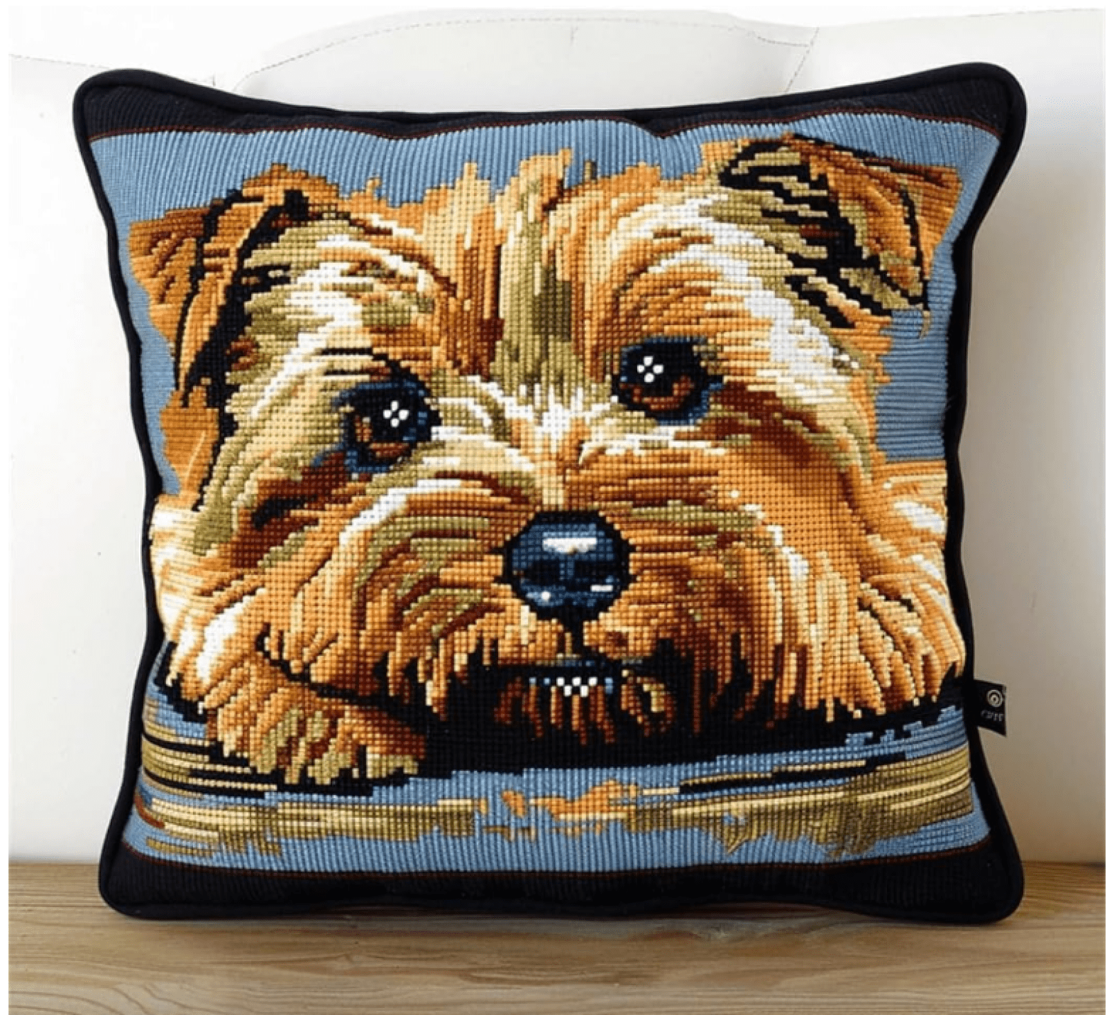Pre-Printed Diy Embroidery Latch Hook Pillow Cover Kit,Cat,43X43Cm Animal Cross Stitch Cushion Covers Kits Diy Craft Needlework Pillowcase Latch Hook Cushion Kits For Adult