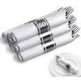 thumbnail image 1 of Pre Rolled Plastic Silverware Sets for Parties (50 Pack) Silver Cutlery Set, Disposable Spoons, Forks, Knives, Napkins Prewrapped, Heavy Duty Utensils Individually Wrapped for Wedding, Thanksgiving, 1 of 7