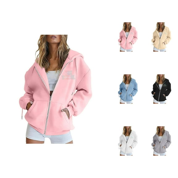 Pre School Teacher Hoodies for Women 2025 Y2K Graphic Hoodie Zip Up Hoodie with Pockets Hooded Sweatshirt Women Jacket