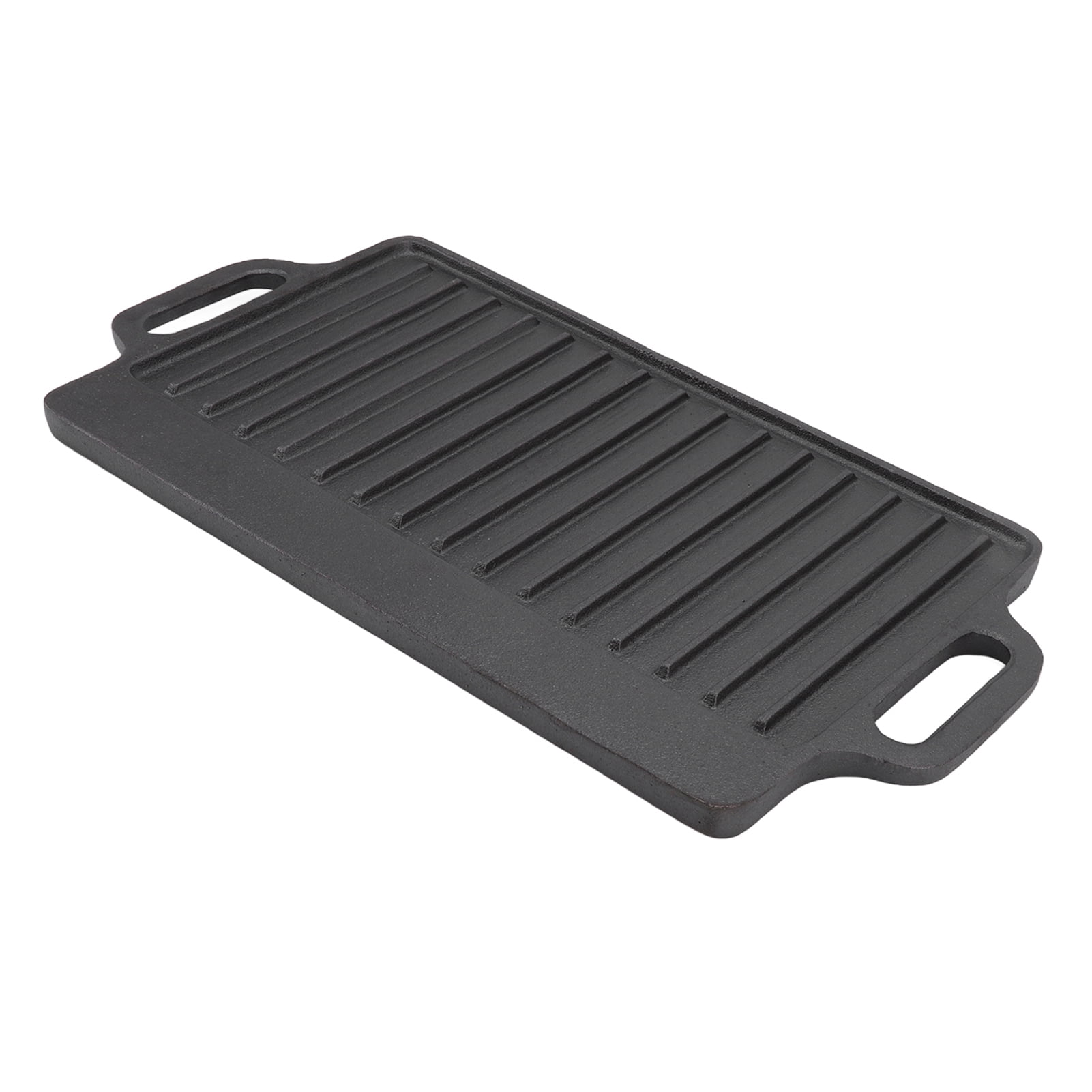 Pre Seasoned Cast Iron Grill Plate, Household Reversible Grill Griddle Thickened Double Sided