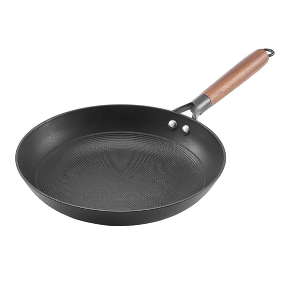 Pre-Seasoned Cast Iron Skillet Set 3 Piece, 8 10 12 Inch Nonstick Pans with Detachable Wood Handle for Electric Induction