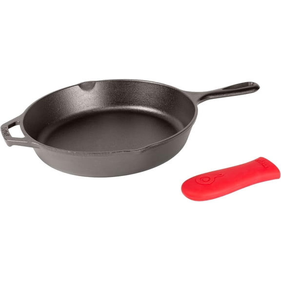 Pre-Seasoned Cast Iron Skillet with Hot Handle Holder, 10.25 Inches