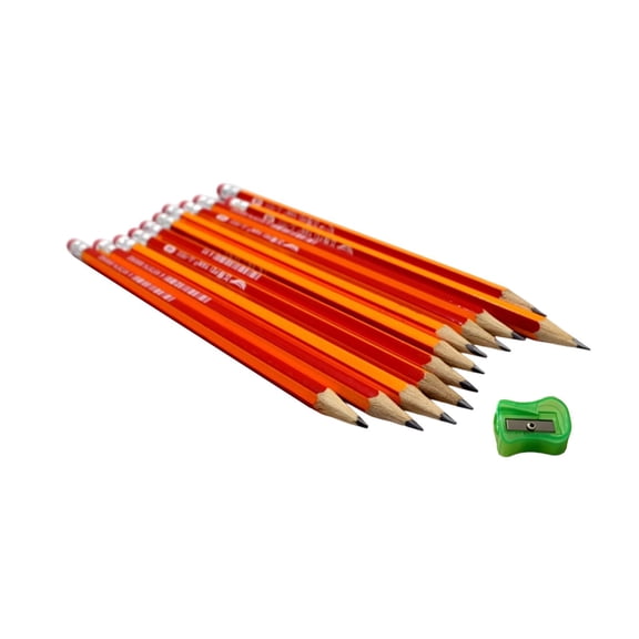 Pre Sharpened No.2 Pencils With Easy Hold Grip And Top Erasers, Perfect For Classroom Writing And Drawing Tasks (Orange)
