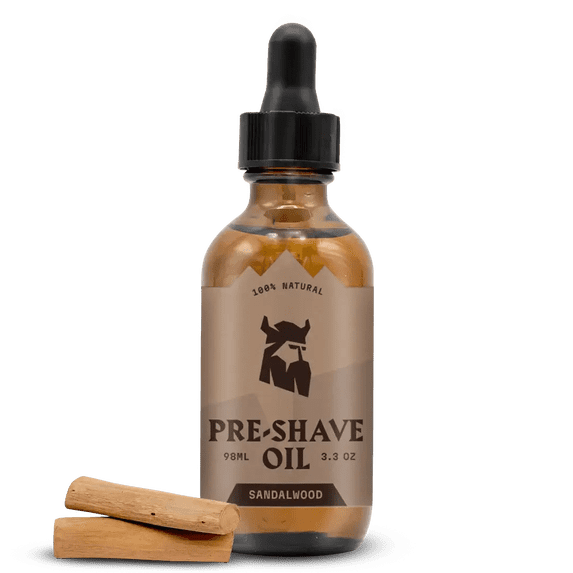 Striking Viking Pre Shave Oil for Men Sandalwood Moisturizing Shaving Oil Beard Prep