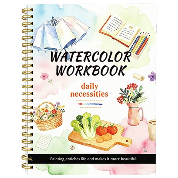 Pre Sketched Coloring Book Art Activity Notebook, 10.24x7.36 In Lays Flat Sketchbook for Home Stress Relief, Cozy Daily Necessities, LLLDMXY