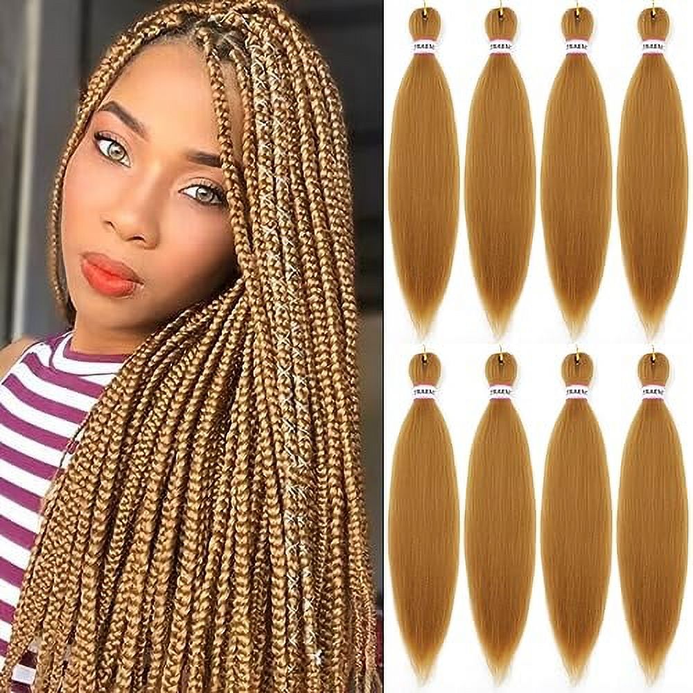 Pre Stretched Braiding Hair .. 18 Inch 8 Packs .. Honey Blonde Braiding
