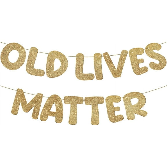 Pre Strung Banner 6.56 ft Funny Birthday Retirement Party Decorations 80th 70th 60th 50th Retirement Party Garland Bunting Decorations for Men Women(Champagne Gold)