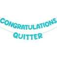 thumbnail image 1 of Pre Strung Congratulations Quitter Glitter Banner Funny Retirement Banner Graduation Party Decorations Going Away Supplies Garland for Men Women Gifts, No DIY(Sky Blue 2 pairs), 1 of 14