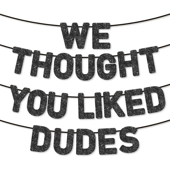 Pre-Strung Funny Bachelor Party Banner - Bachelor Party Decorations/Accessories/Gifts/Favors,Black Glitter