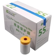 Pre-Taped Masking Film Film and Masking Tape in one Plastic Tape and Drape Roll Painters Plastic 20 Pack, Each roll 22" Wide x 82 feet Long