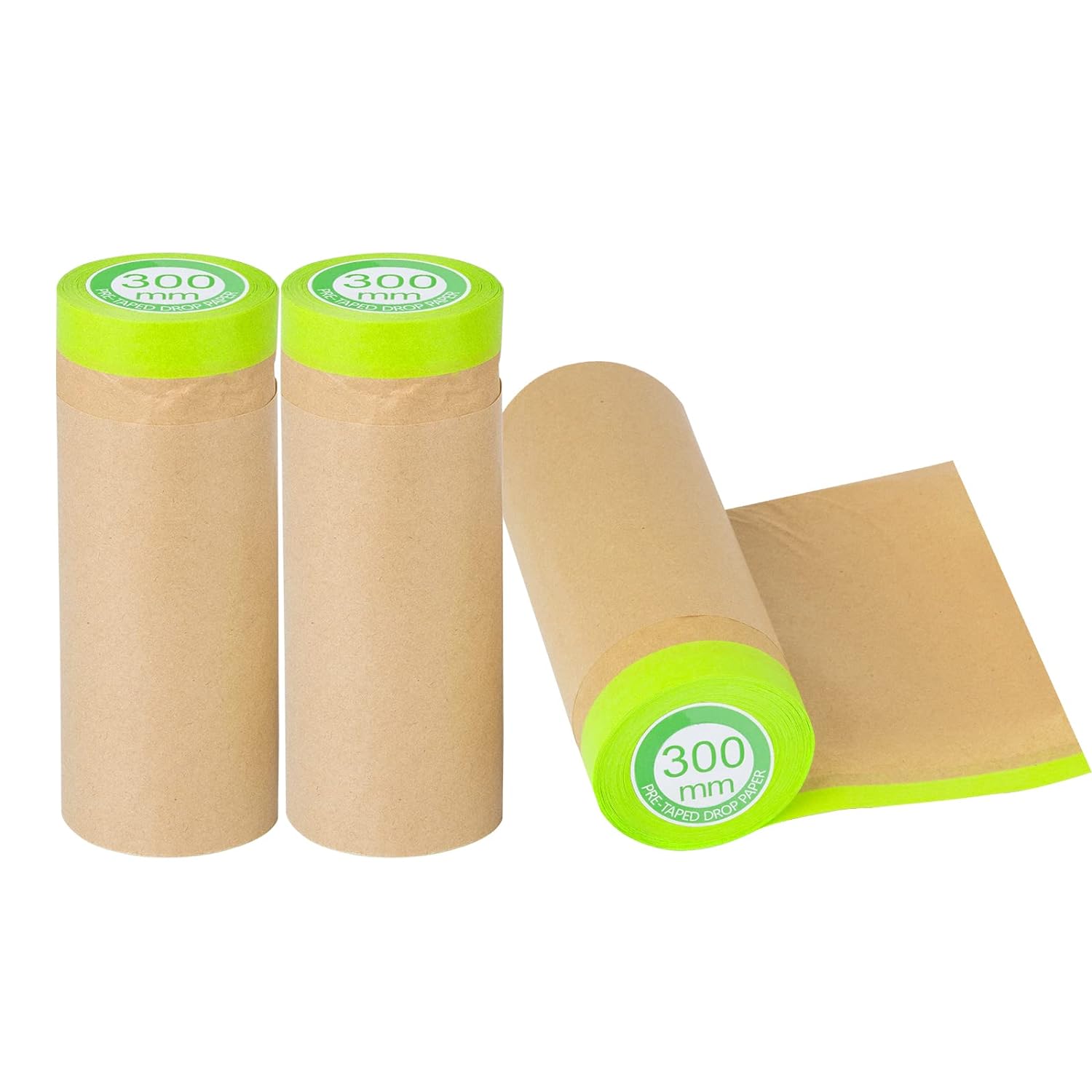 PreTaped Masking Paper for Painting 12 Inch x 50 Feet Tape and Drape Painters Paper, Paint