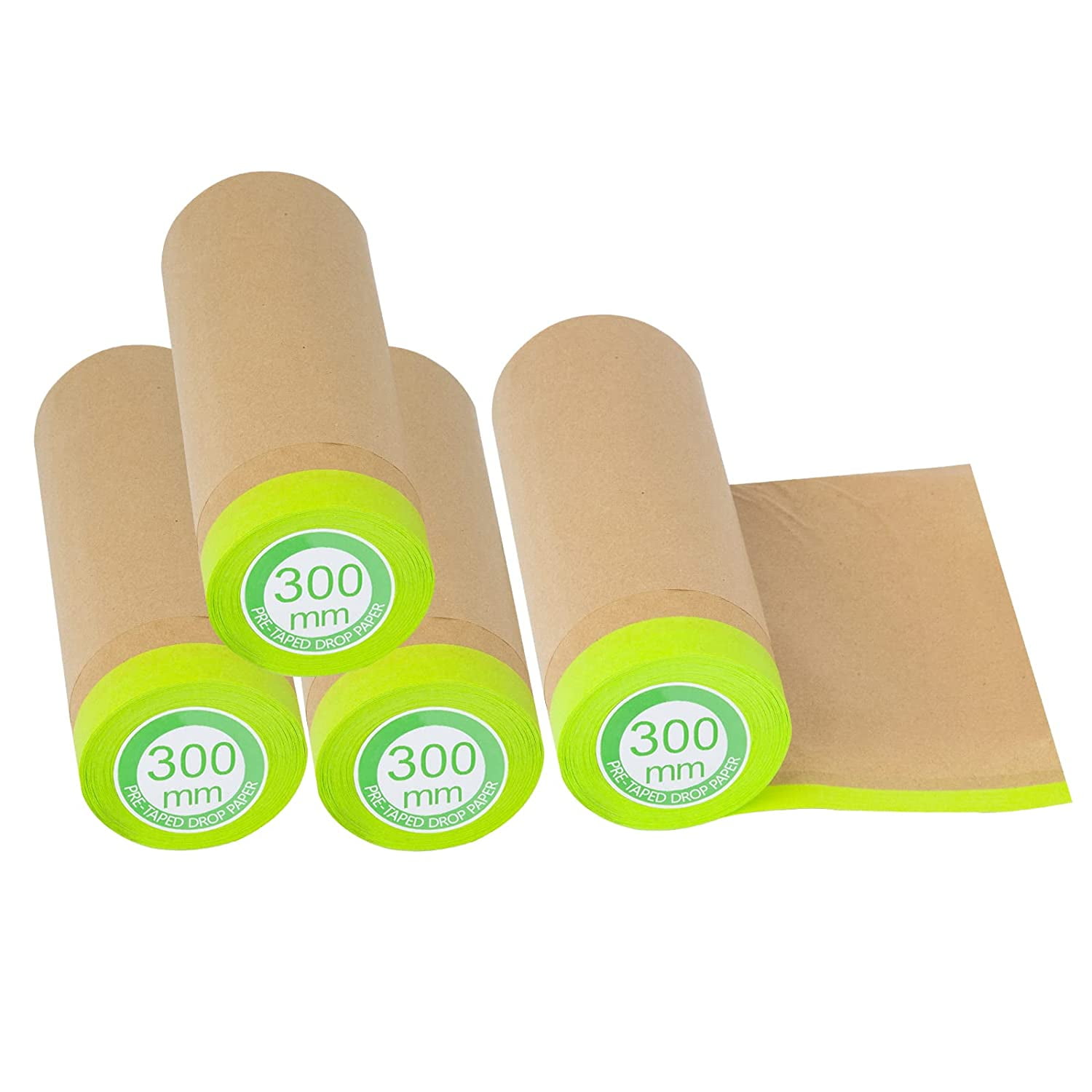 PreTaped Masking Paper for Painting 12 Inch x 50 Feet Tape and Drape Painters Paper, Paint