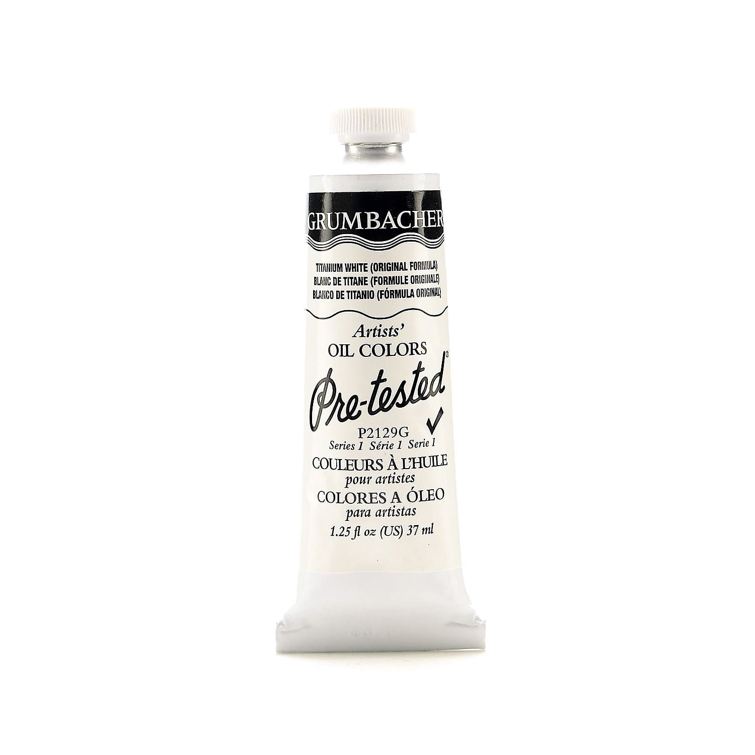 Grumbacher Pre-Tested Oil Paint, 150ml/5.07 Ounce, Titanium White (Soft Formula) (P25011G)