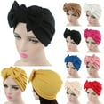thumbnail image 1 of Pre-Tied Bow Bowknot Headwrap Turban Bonnet Beanie Cap Headband Headwear for Women and Girls, 1 of 7