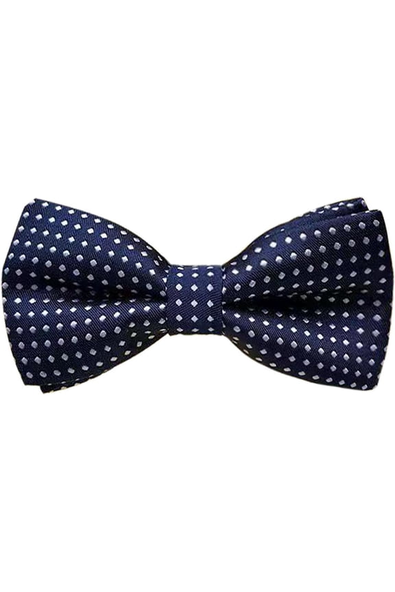 Pre-Tied Bow Ties for Little Boys - Polka Dot Pattern - Solid Color - Adjustable Neck Strap - Age 2-6