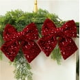 thumbnail image 1 of Nilvkv Pre-Tied Christmas Wreath Bows for Tree Garland Outdoor Door Decor Fall Winter Boxing Day, Christmas Decorations, CHRlSTMAS-GlFTs, 1 of 6