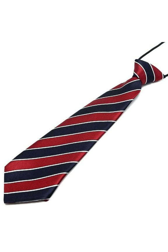 Pre-Tied Elastic Necktie Rainbow Stripes Leopard Boys Kids Silky Ties Costume