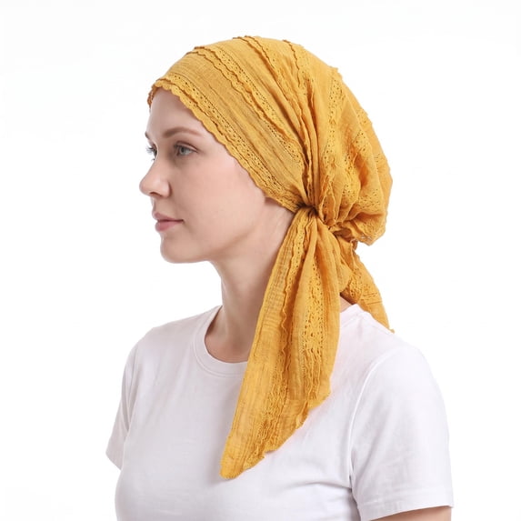 Pre Tied Headscarf for Women - Solid Chemo Bandana Headwrap Caps Cancer Turban Headwear Hair Cover